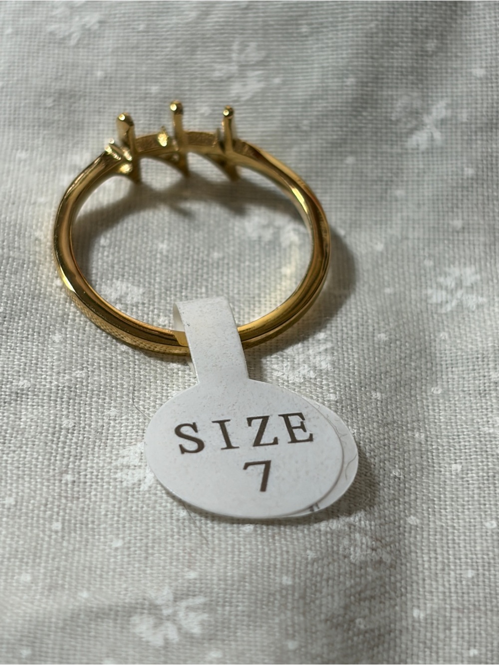 Gold Plated 444 Angel Numbers Accent Ring - Size 7 - Picture 6 of 6